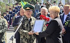 О. Бас приняла участие в торжественном мероприятии в ЛНР, посвященном Дню пограничника