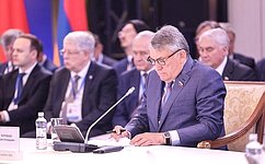 Yury Vorobyov and Vladimir Bulavin took part in an off-site meeting of the CSTO Parliamentary Assembly Council in Almaty