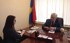 Ю. Липатов в ходе приема граждан в Московской области обсудил вопросы социальной защиты