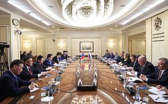 Председатель СФ В. Матвиенко провела встречу с Председателем Великого Государственного Хурала Монголии Г. Занданшатаром