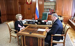 В. Матвиенко обсудила с губернатором Астраханской области И. Бабушкиным социально-экономическое развитие региона