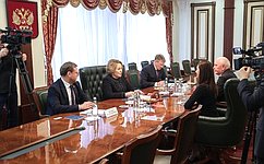 В. Матвиенко провела встречу с руководителями Гагаузской автономии Молдавии Е. Гуцул и Д. Константиновым