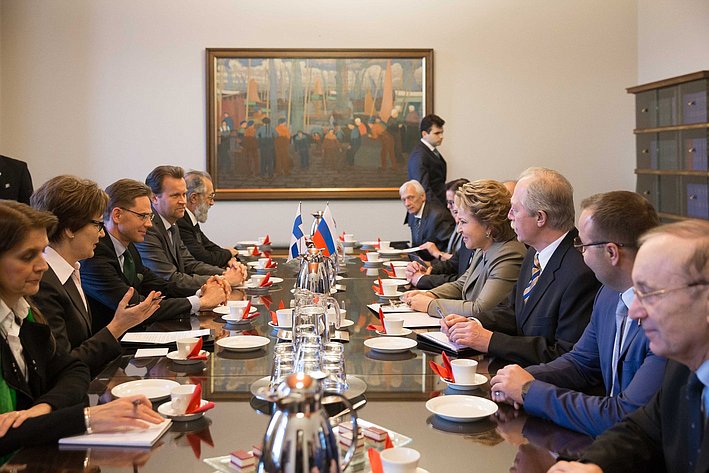 На встрече спикера СФ с Премьер-министром Финляндии Юрки Катайненом