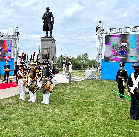 Николай Владимиров принял участие в открытии памятника Гавриилу Державину в Великом Новгороде