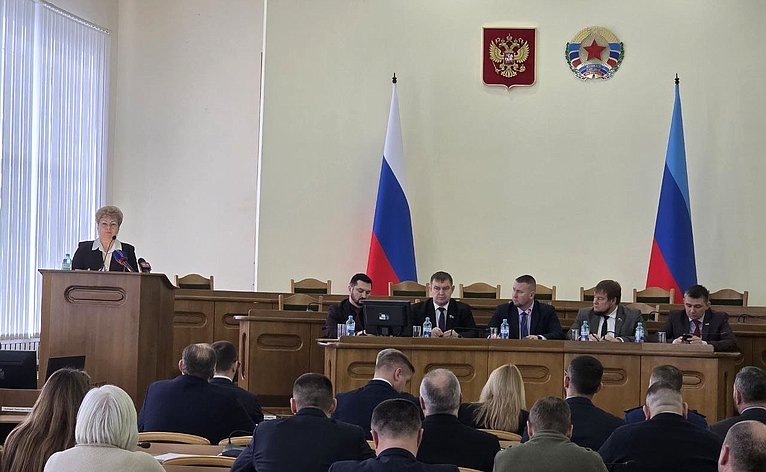 Ольга Бас на пленарном заседании Народного Совета ЛНР доложила о результатах своей работы за 2025 год