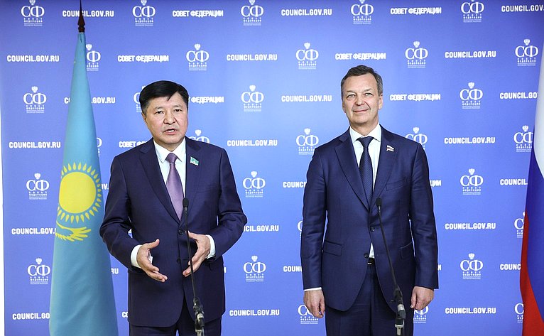 Пресс-подход по итогам заседания Комиссии по сотрудничеству между Советом Федерации и Сенатом Парламента Республики Казахстан
