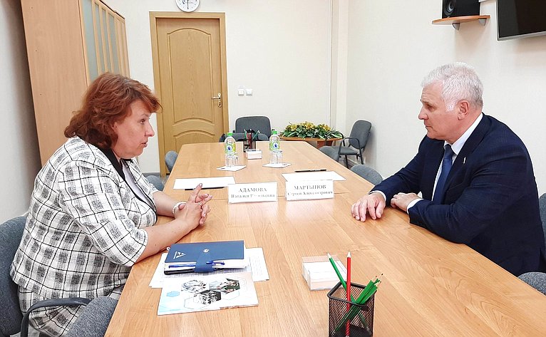 Сергей Мартынов в ходе работы в регионе провел встречу с министром образования и науки Марий Эл Натальей Адамовой