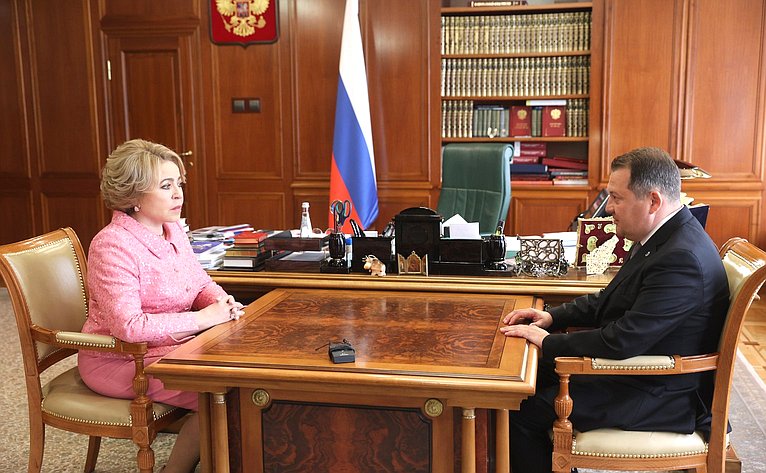Валентина Матвиенко провела встречу с главой Тамбовской области Максимом Егоровым