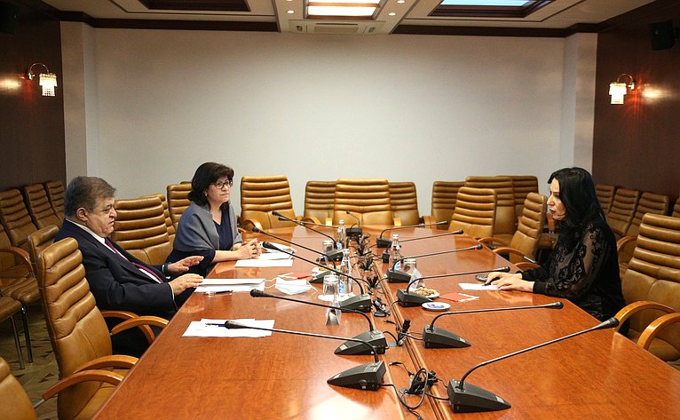Встреча Владимира Джабарова с генеральным секретарем партии «Процветающая Армения», депутатом Национального Собрания Республики Армения Наирой Зограбян