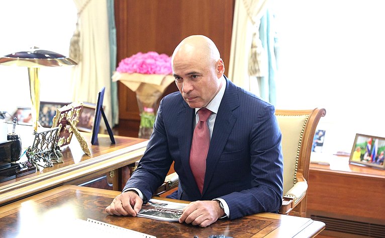 Валентина Матвиенко провела встречу с губернатором Липецкой области Игорем Артамоновым