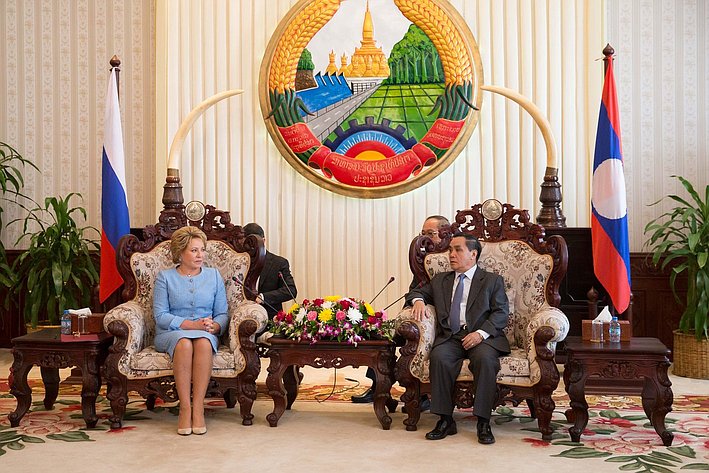 Встреча В. Матвиенко с Премьер-министром Лаоса