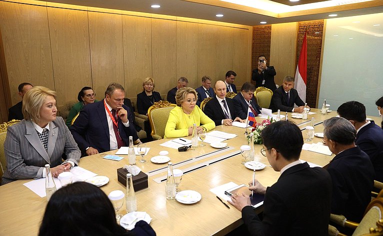 Встреча Председателя Совета Федерации Валентины Матвиенко с Председателем Национальной ассамблеи и Палаты представителей Королевства Таиланд Чуаном Ликпаем