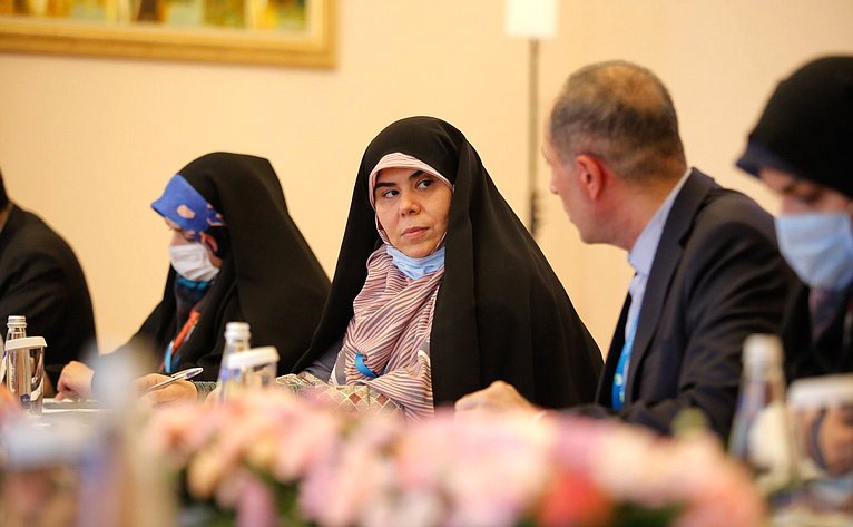 Встреча председателя Комитета СФ по науке, образованию и культуре Лилии Гумеровой с председателем Комитета по делам семьи и женщин Собрания Исламского Совета Исламской Республики Иран Фатимой Гасемпур