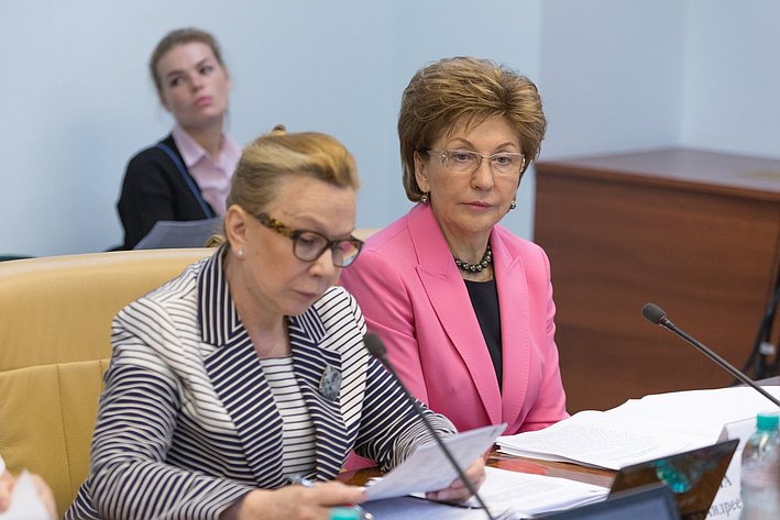 Л. Косткина и Г. Карелова Заседание Комитета Совета Федерации по социальной политике