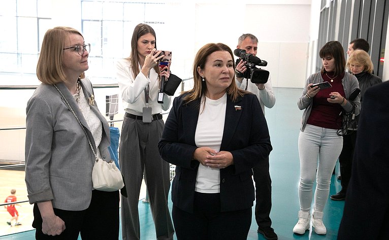 Сенаторы посетили Центр физкультурной и спортивной работы «Олимпия» Тюменского муниципального района