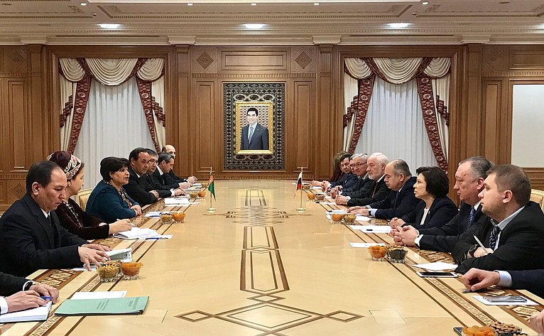 Делегация СФ провела ряд рабочих встреч с Председателем Меджлиса Туркменистана Акджой Нурбердыевой
