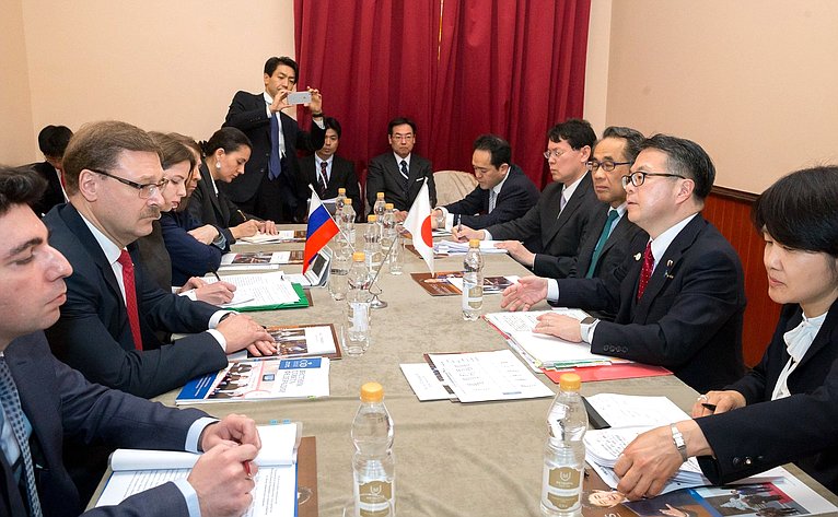 Встреча К. Косачева с председателем Российско-японского дискуссионного клуба