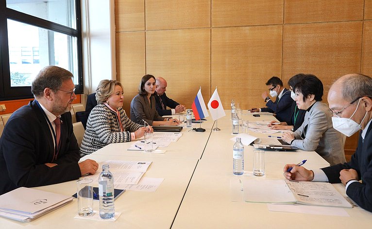 Встреча Валентины Матвиенко с Председателем Палаты советников Парламента Японии Акико Санто