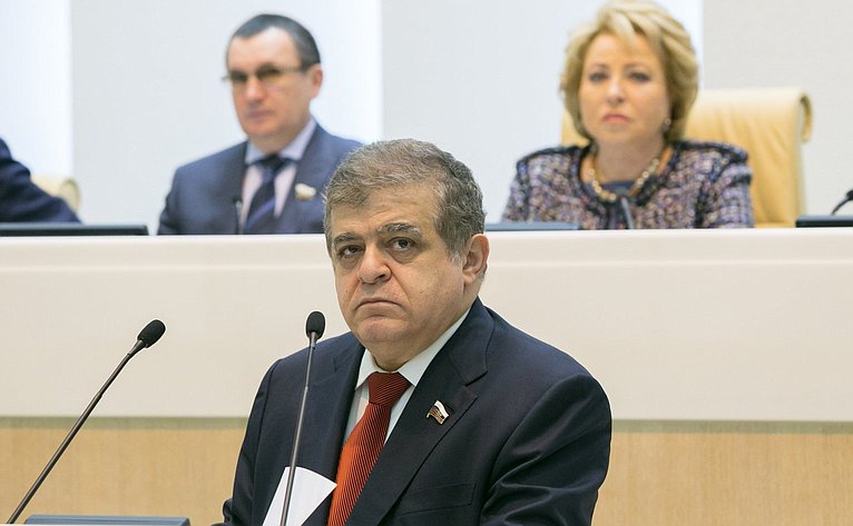 Заместитель председателя Комитета СФ по международным делам В. Джабаров выступил на 390-м заседании Совета Федерации