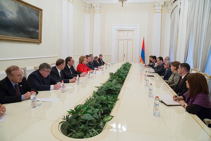 Встреча В. Матвиенко с Президентом Армении С. Сергсяном