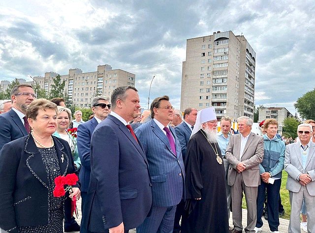 Николай Владимиров принял участие в открытии памятника Гавриилу Державину в Великом Новгороде