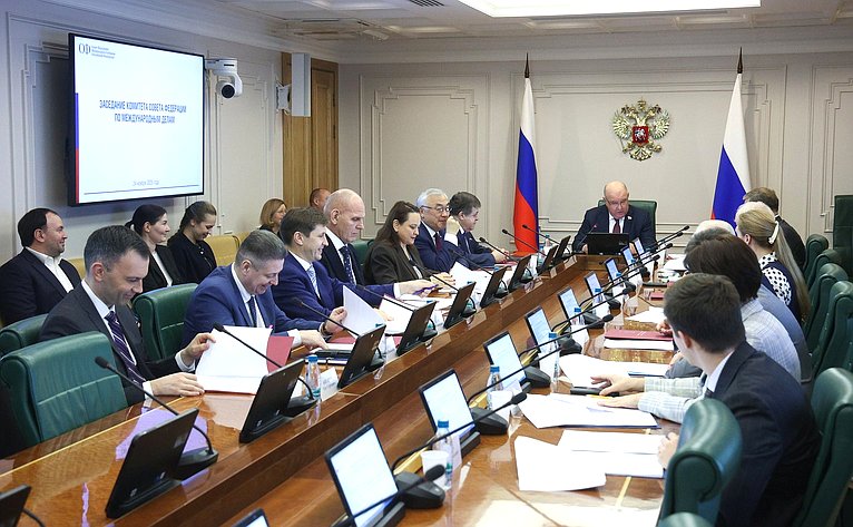 Заседание Комитета Совета Федерации по международным делам