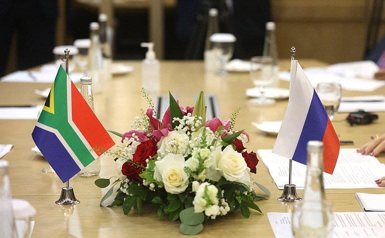 Встреча Председателя Совета Федерации Валентины Матвиенко с Председателем Национальной ассамблеи Парламента Южно-Африканской Республики Носививе Маписа-Нкакулой