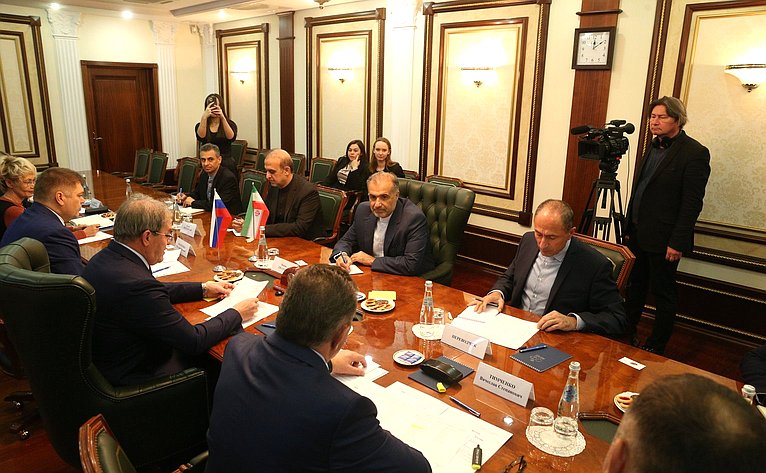 Встреча членов группы по сотрудничеству СФ с Собранием Исламского Совета Исламской Республики Иран с Чрезвычайным и Полномочным Послом Исламской Республики Иран в РФ