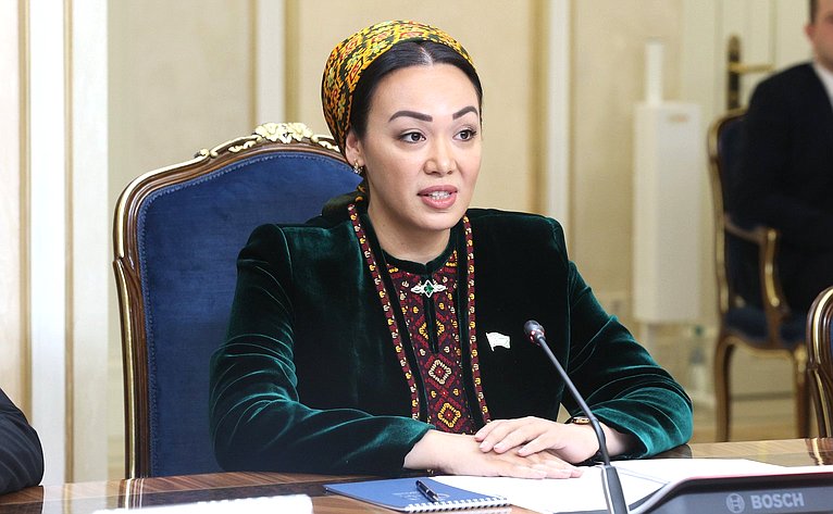 Встреча Председателя Совета Федерации Валентины Матвиенко с Председателем Меджлиса Туркменистана Дуньягозель Гулмановой