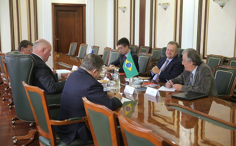 Встреча председателя Комитета СФ по международным делам Григория Карасина с Чрезвычайным и Полномочным Послом Федеративной Республики Бразилии в РФ