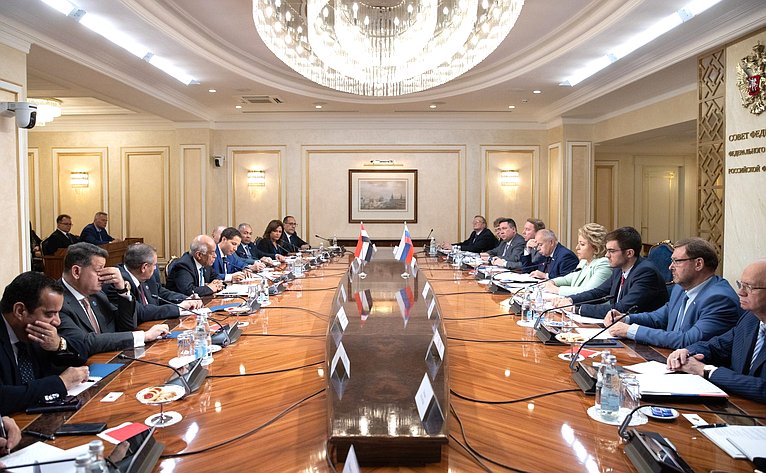 Встреча В. Матвиенко с Председателем Палаты депутатов Арабской Республики Египет Али Абдель Алемом
