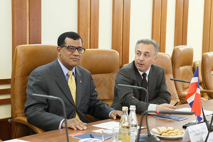 Встреча заместителя Председателя Совета Федерации Ильяса Умаханова с Чрезвычайным и Полномочным Послом Доминиканской Республики в РФ Хорхе Луисом Пересом Альварадо