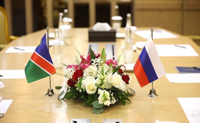Встреча Председателя Совета Федерации Валентины Матвиенко с Председателем Национального Совета Парламента Республики Намибии Лукасом Синимбо Мухой
