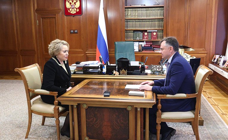 Валентина Матвиенко провела встречу с губернатором Ростовской области Юрием Слюсарем