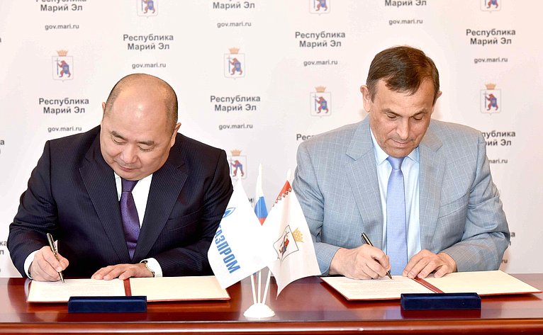 Подписание соглашения об оказании финансовой поддержки Республике компанией «Газпром»