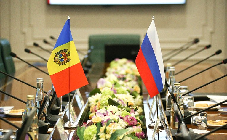 Встреча председателя Комитета СФ по международным делам Григория Карасина с Чрезвычайным и Полномочным Послом Республики Молдова в РФ Л. Дарием