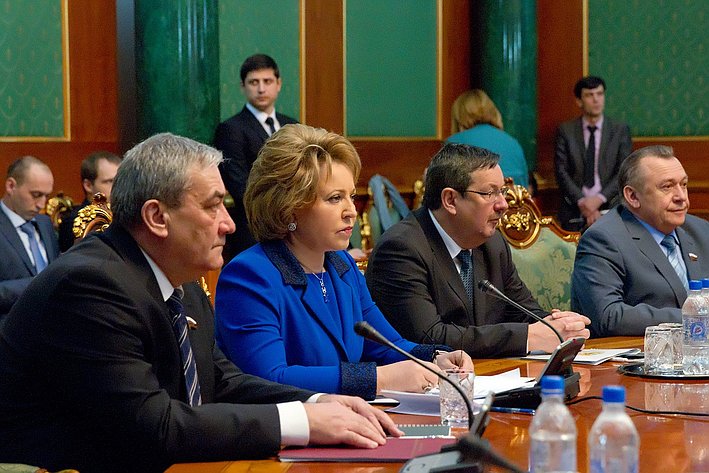 Визит делегации Совета Федерации во главе с Председателем СФ в Таджикистан В. Матвиенко и В. Штыров 4