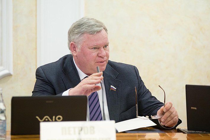 В. Петров Заседание Комитета Совета Федерации по бюджету и финансовым рынкам
