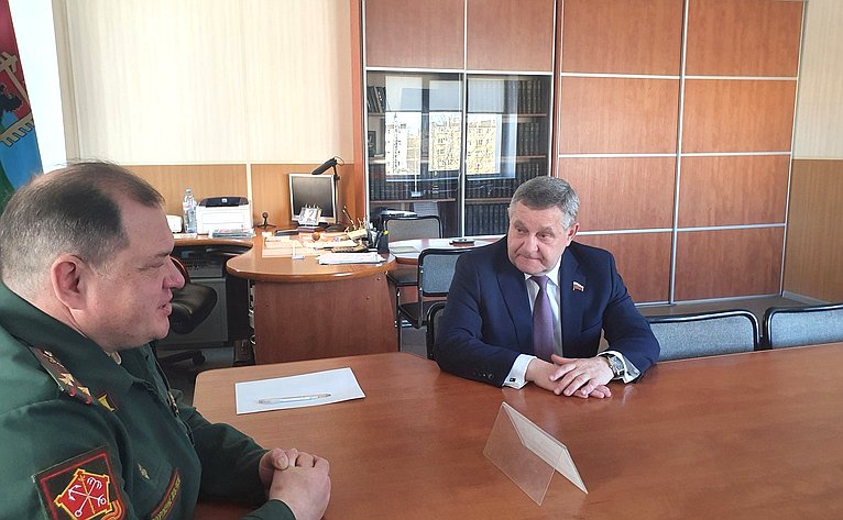 Александр Ракитин провел рабочую встречу с военным комиссаром Республики Карелия Андреем Артемьевым
