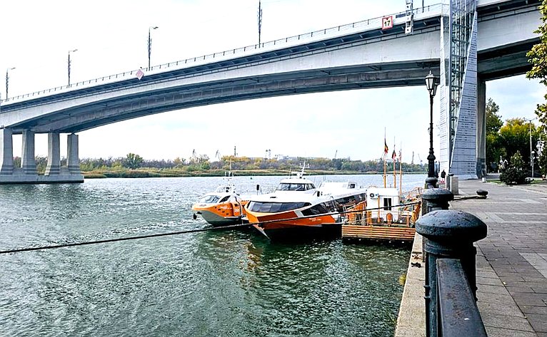 В рамках работы в регионе Андрей Яцкин посетил причал Ростова-на-Дону