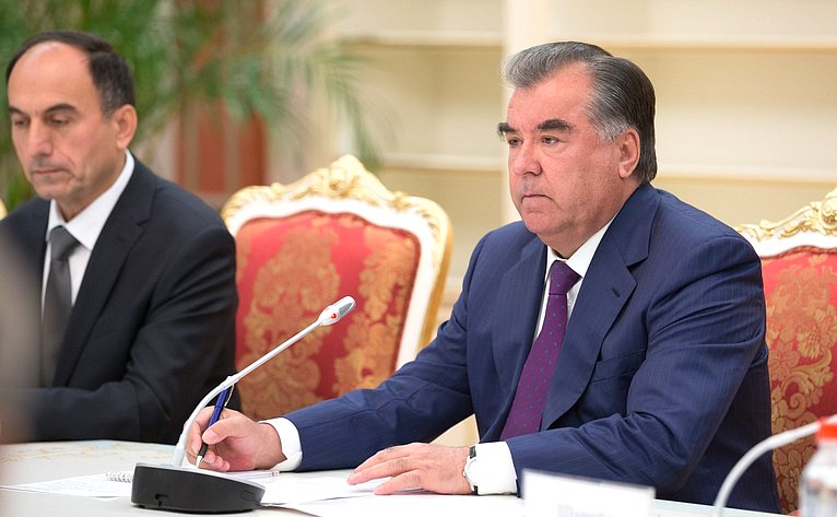 Встреча В. Матвиенко с Президентом Республики Таджикистан Эмомали Рахмоном