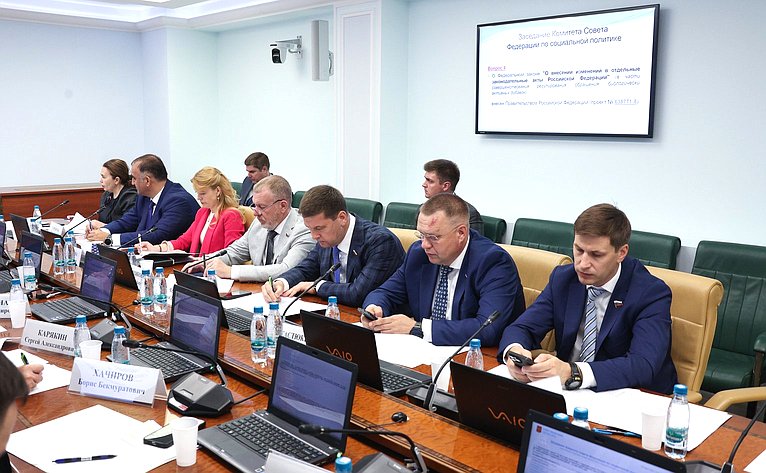 Заседание Комитета Совета Федерации по социальной политике