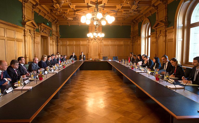Встреча делегации СФ с Председателем Совета кантонов Швейцарской Конфедерации Р. Контом