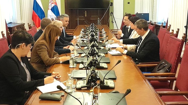 Елена Афанасьева встретилась с сербскими парламентариями в Народной скупщине Республики Сербии