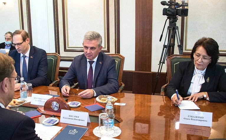 Встреча заместителя Председателя СФ Константина Косачева с Президентом Приднестровской Молдавской Республики