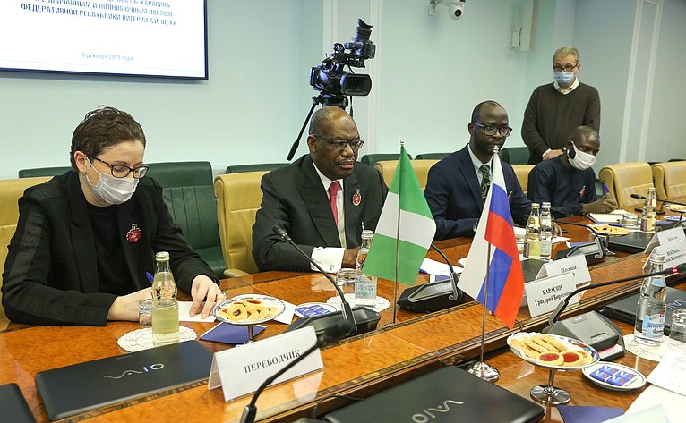 Встреча председателя Комитета СФ по международным делам Григория Карасина с Чрезвычайным и Полномочным Послом Федеративной Республики Нигерия