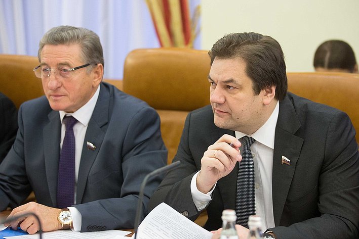 И. Фомин и С. Лукин Заседание Комитета Совета Федерации по федеративному устройству, региональной политике, местному самоуправлению и делам Севера