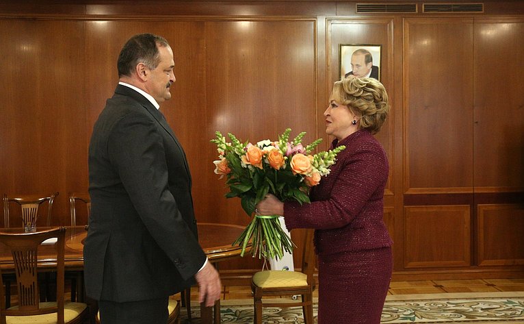 Встреча Председателя Совета Федерации Валентины Матвиенко с главой Республики Дагестан Сергеем Меликовым