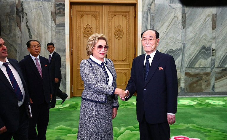 Встреча с Председателем Президиума Верховного Народного Собрания КНДР Ким Ён Намом
