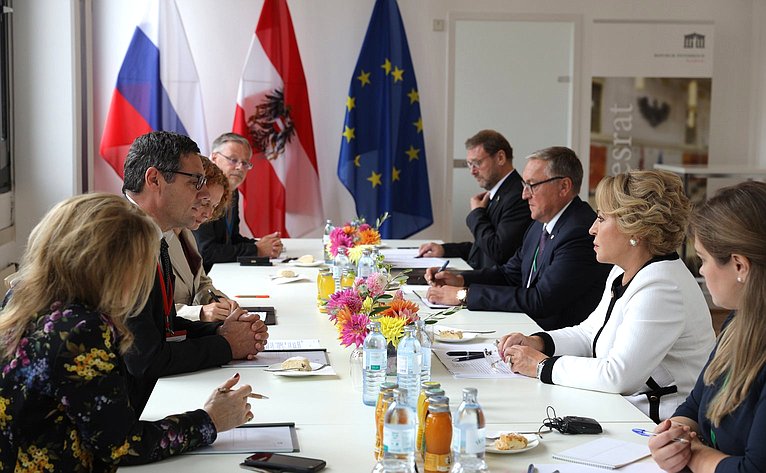 Встреча Валентины Матвиенко с Президентом Федерального Совета Австрии Петером Рагглем